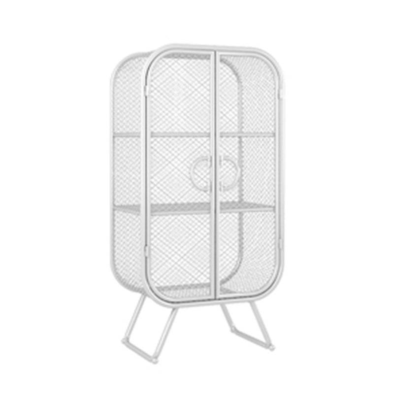 Scandinavian Vertical Standard Bookcase Iron Bookcase with Door