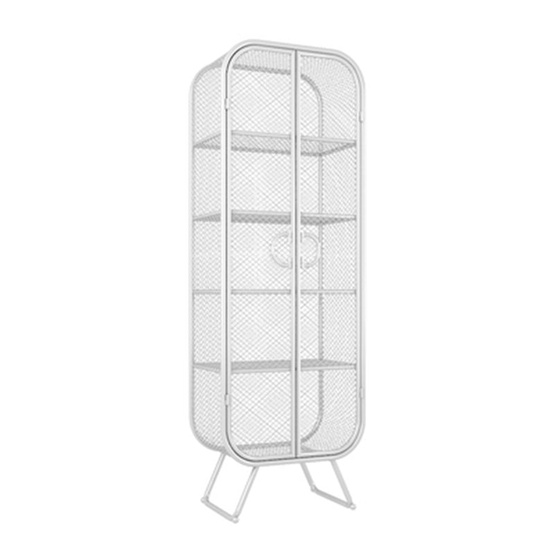 Scandinavian Vertical Standard Bookcase Iron Bookcase with Door