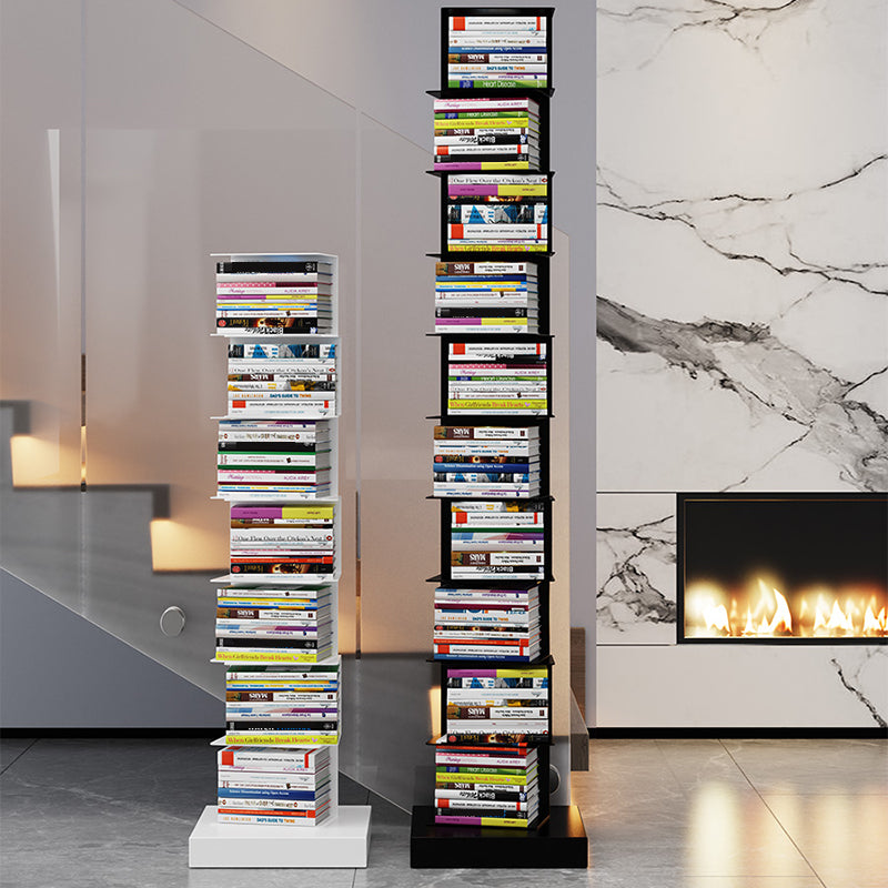 Metal Geometric Bookcase Modern Style Closed Back Book Shelf for Home Office