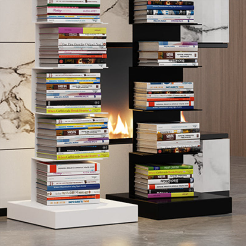 Metal Geometric Bookcase Modern Style Closed Back Book Shelf for Home Office