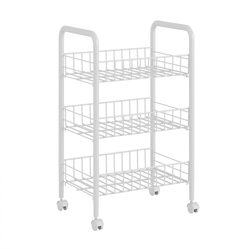 Open Industrial Etagere Bookshelf Steel Frame Plastic Shelf Bookshelf with Caster Wheels