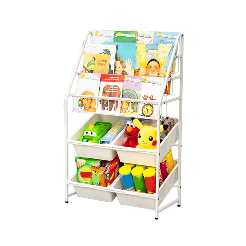 Contemporary Style Bookcase Open Back Bookshelf for Office and Home