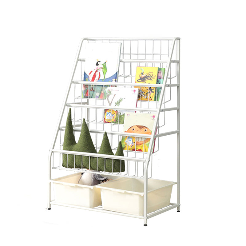 Contemporary Style Bookcase Open Back Bookshelf for Office and Home