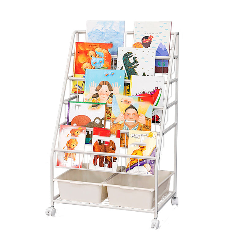 Contemporary Style Bookcase Open Back Bookshelf for Office and Home