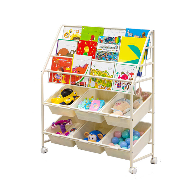 Contemporary Style Bookcase Open Back Bookshelf for Office and Home