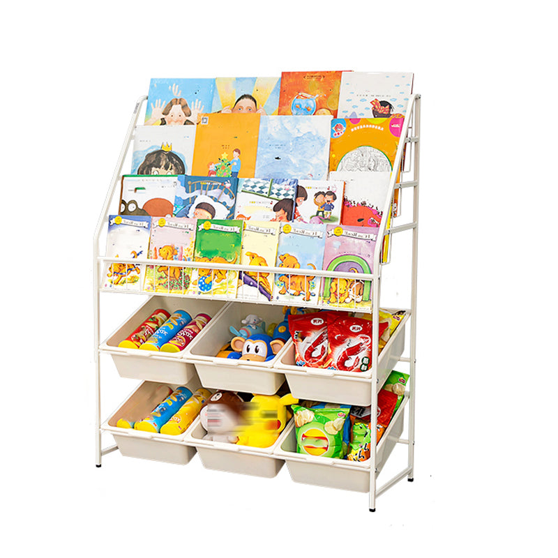 Contemporary Style Bookcase Open Back Bookshelf for Office and Home