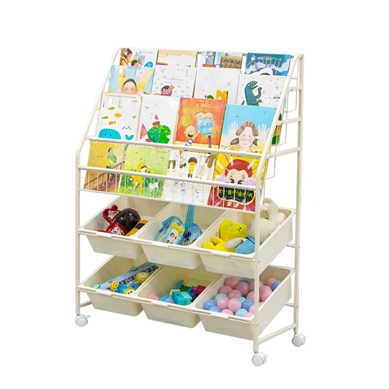 Contemporary Style Bookcase Open Back Bookshelf for Office and Home