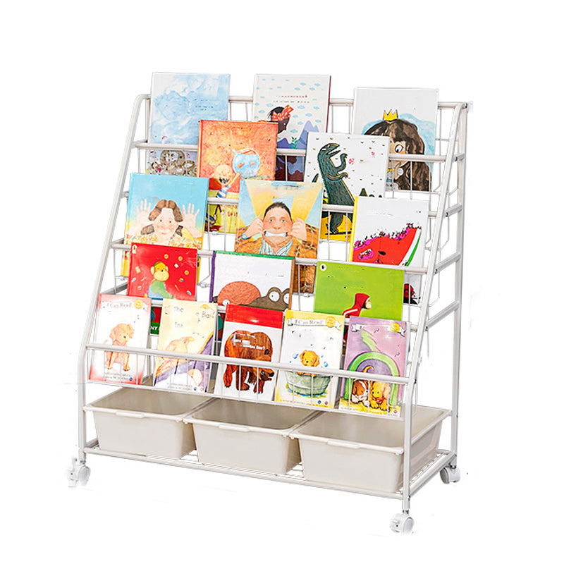 Contemporary Style Bookcase Open Back Bookshelf for Office and Home