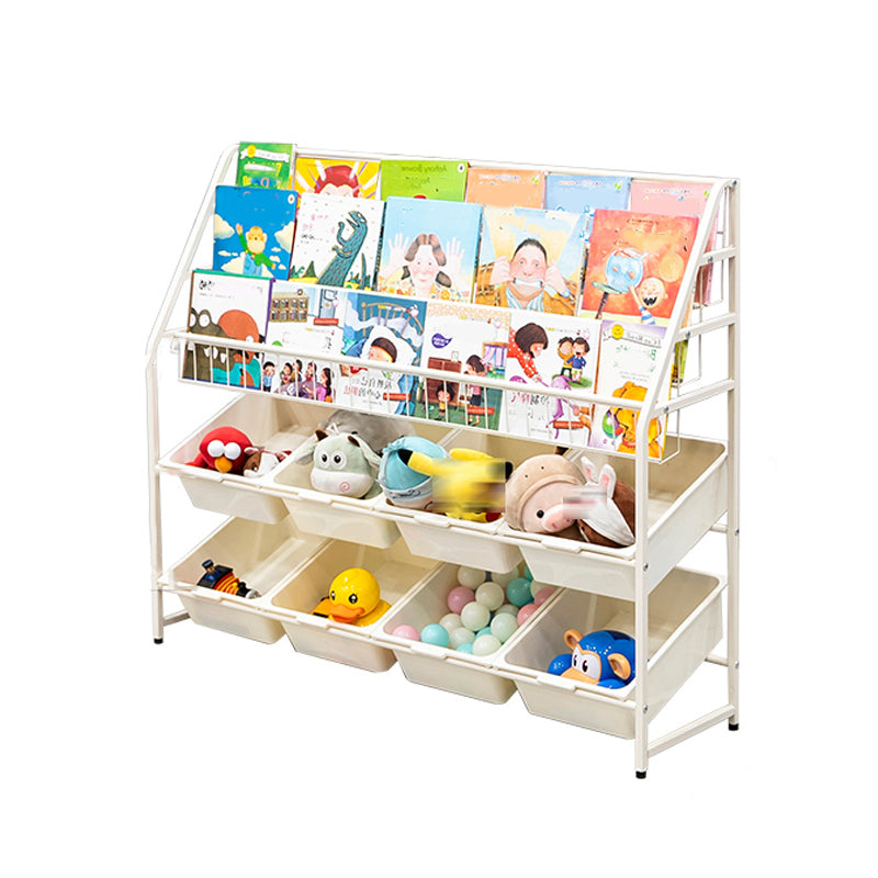 Contemporary Style Bookcase Open Back Bookshelf for Office and Home