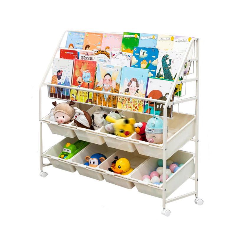 Contemporary Style Bookcase Open Back Bookshelf for Office and Home