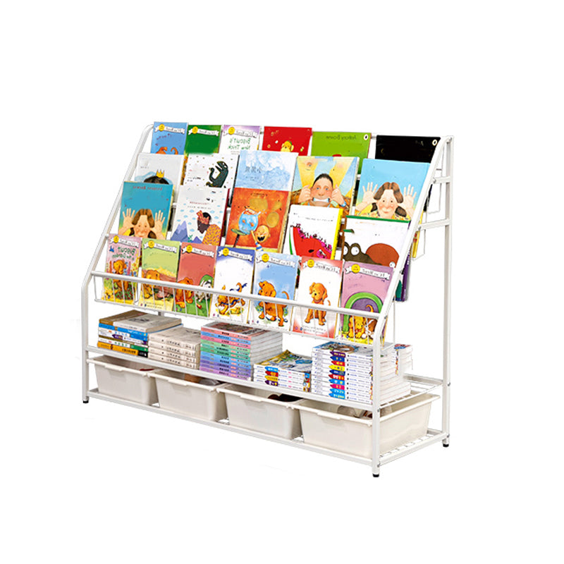 Contemporary Style Bookcase Open Back Bookshelf for Office and Home