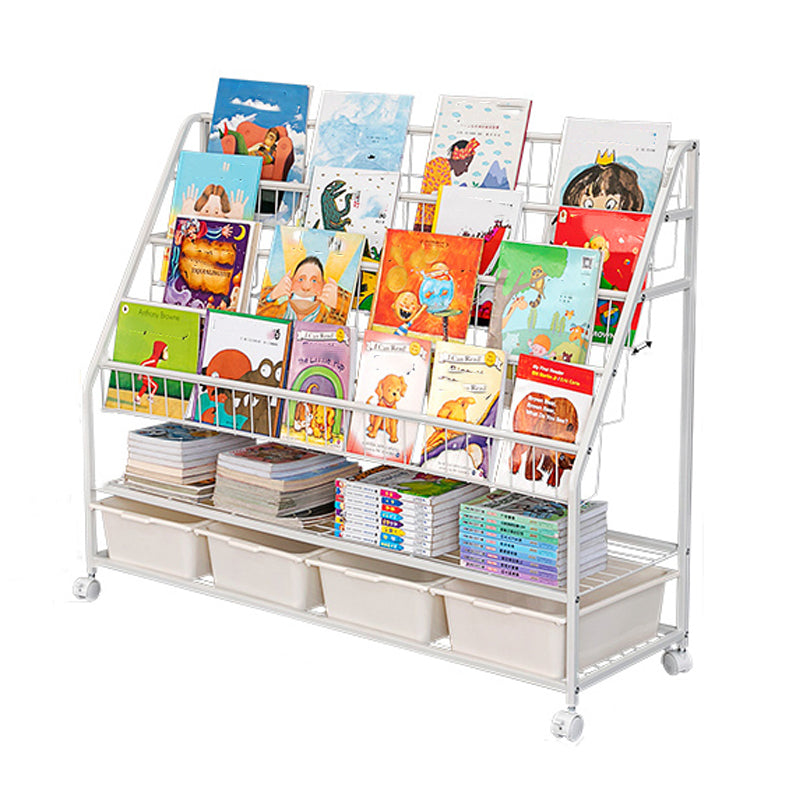 Contemporary Style Bookcase Open Back Bookshelf for Office and Home