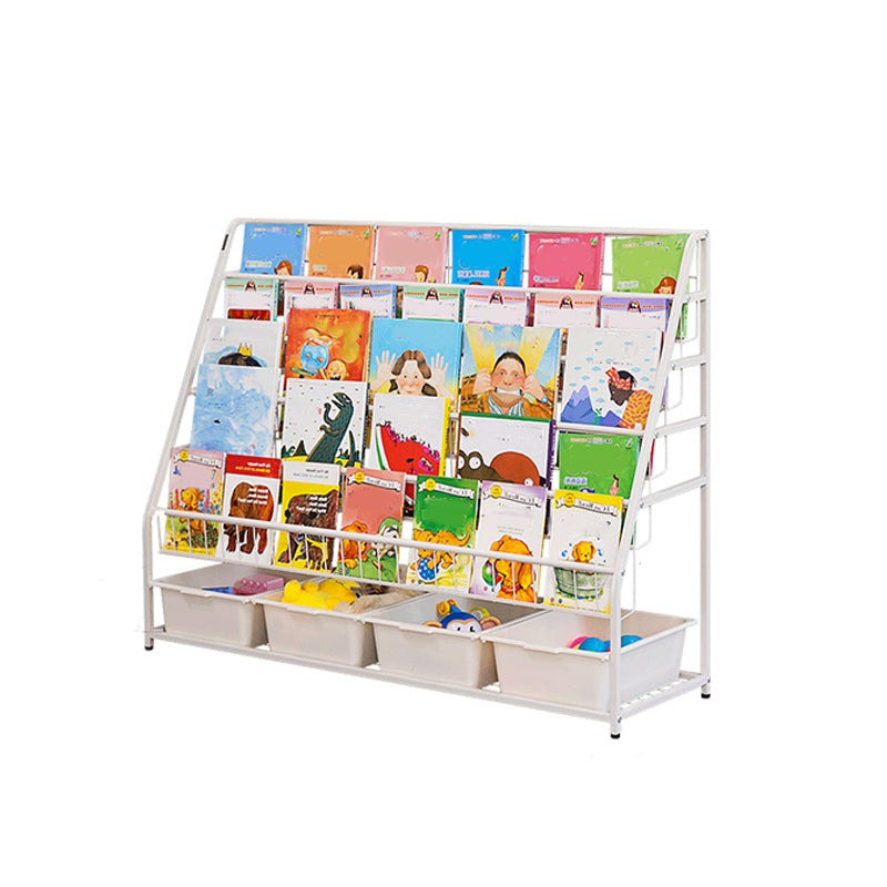 Contemporary Style Bookcase Open Back Bookshelf for Office and Home