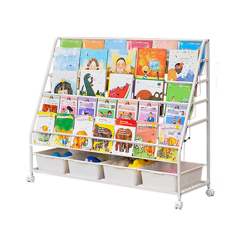 Contemporary Style Bookcase Open Back Bookshelf for Office and Home