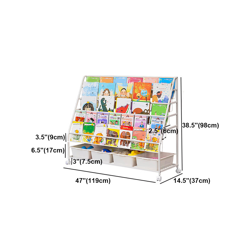 Contemporary Style Bookcase Open Back Bookshelf for Office and Home