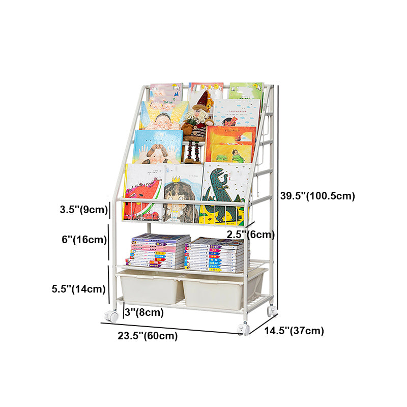 Contemporary Style Bookcase Open Back Bookshelf for Office and Home