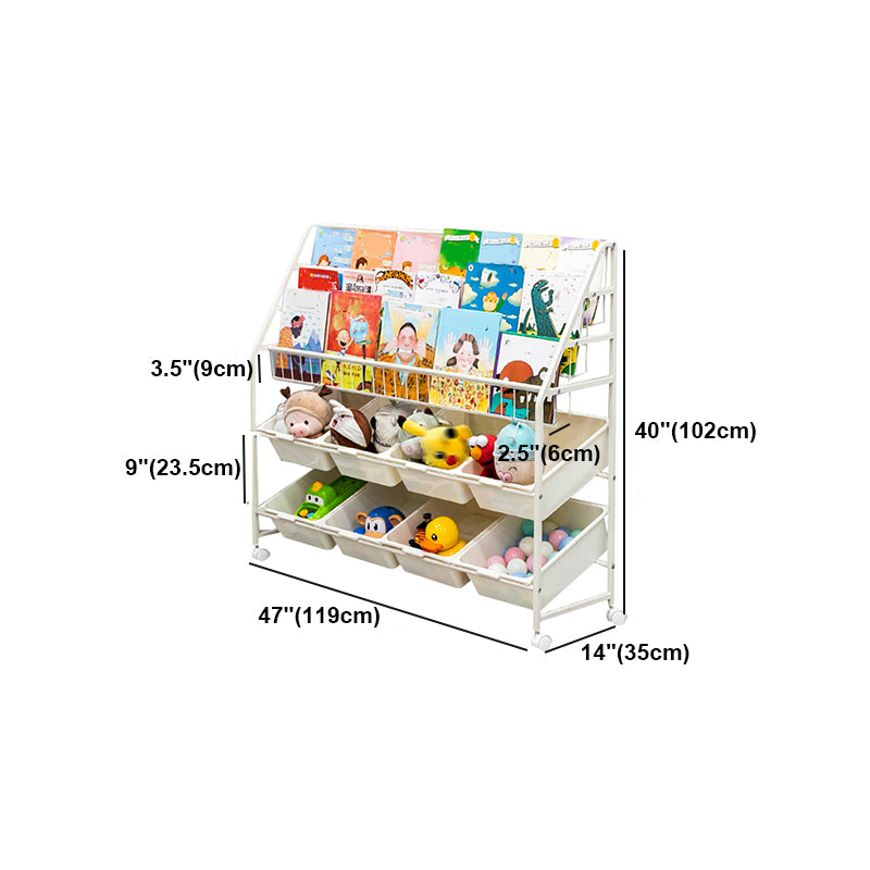 Contemporary Style Bookcase Open Back Bookshelf for Office and Home