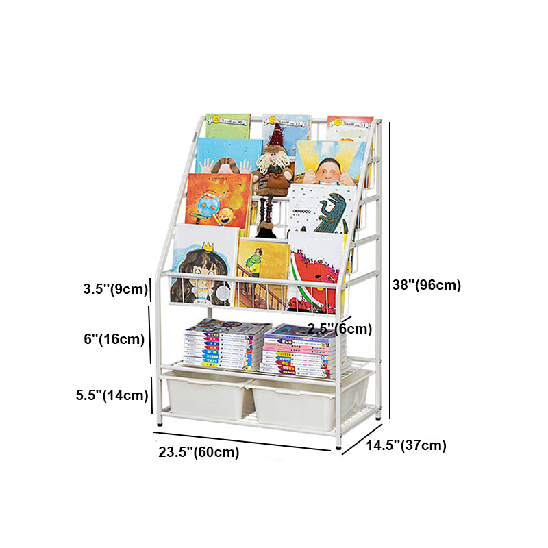 Contemporary Style Bookcase Open Back Bookshelf for Office and Home