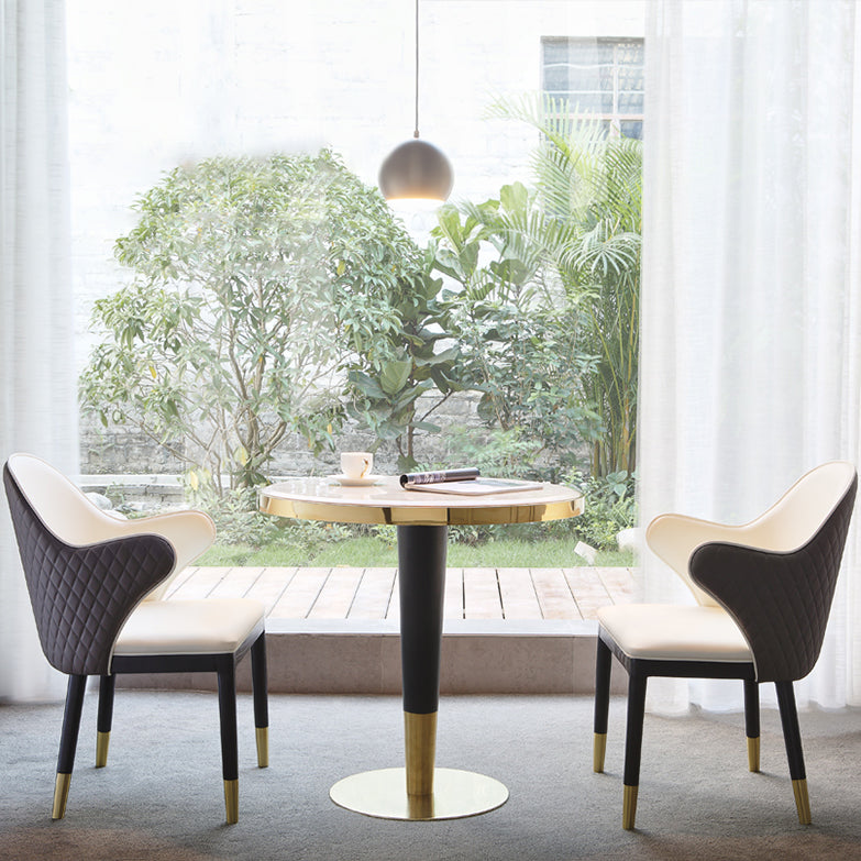 Glam Style Sintered Stone Dining Set 1/2/3/4/5 Pieces Dining Set for Dining Areas