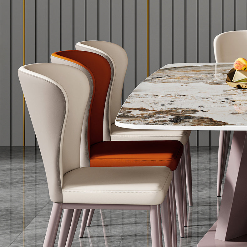 Nordic Glam Rectangle Sintered Stone Dining Table Set 1/4/5/6/7 Pieces Dining Set