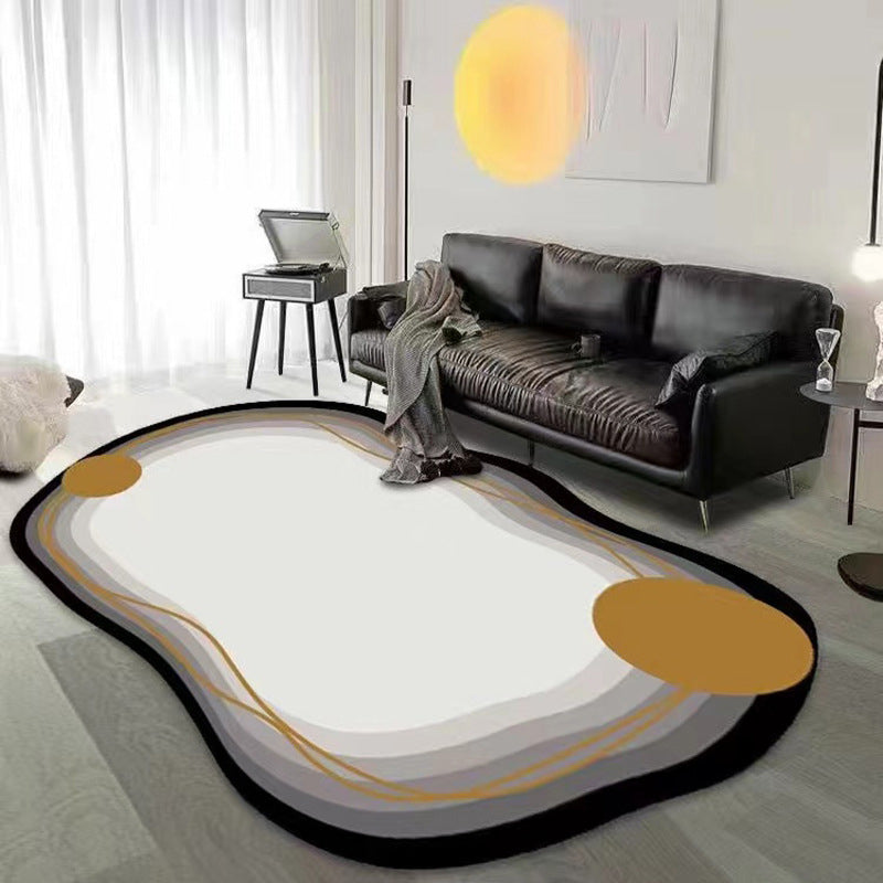 Novelty Irregular Shape Rug Modern Area Rug Polyester Easy Care Carpet for Living Room