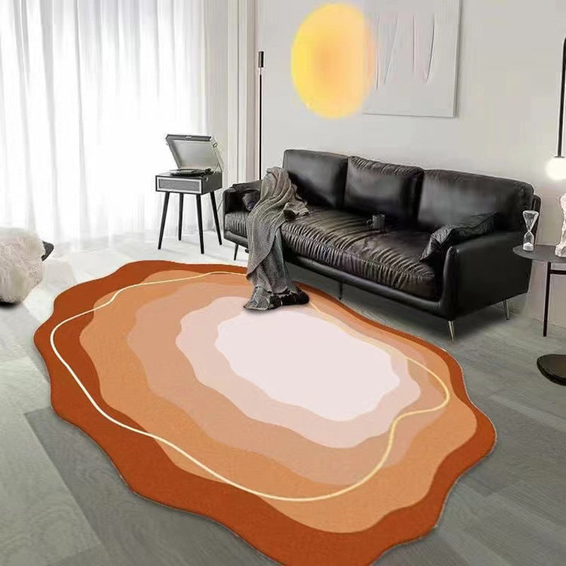 Novelty Irregular Shape Rug Modern Area Rug Polyester Easy Care Carpet for Living Room