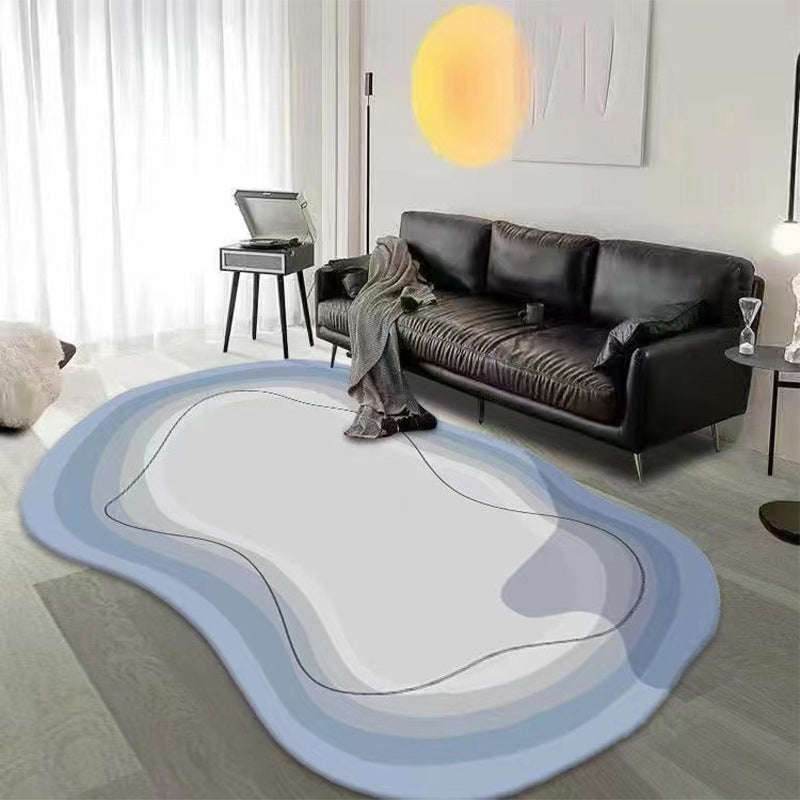 Novelty Irregular Shape Rug Modern Area Rug Polyester Easy Care Carpet for Living Room