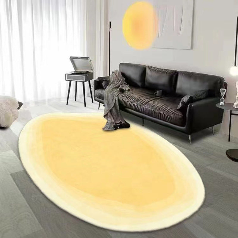Novelty Irregular Shape Rug Modern Area Rug Polyester Easy Care Carpet for Living Room