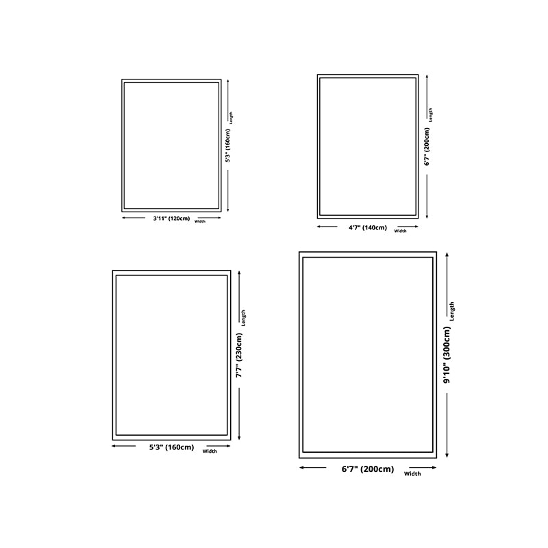 Novelty Irregular Shape Rug Modern Area Rug Polyester Easy Care Carpet for Living Room