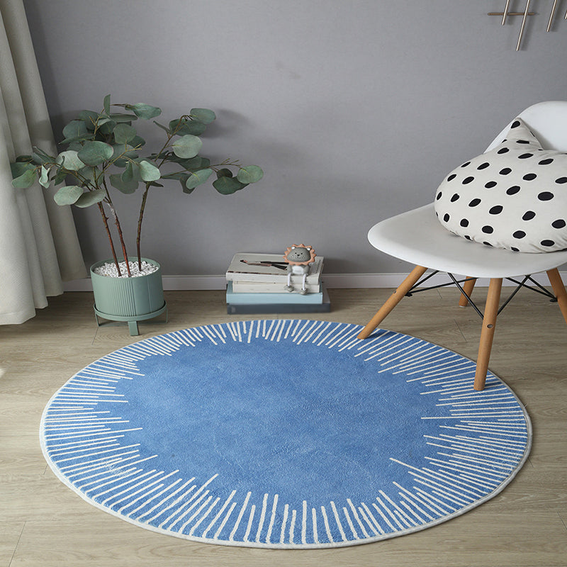 Novelty Circular Shape Rug Modern Area Rug Polyester Easy Care Carpet for Living Room