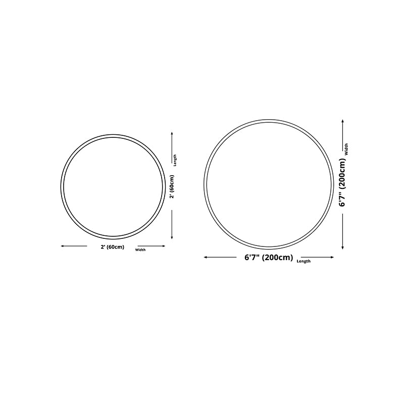 Novelty Circular Shape Rug Modern Area Rug Polyester Easy Care Carpet for Living Room