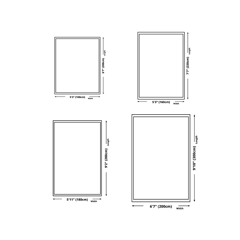 Flower Pattern Soft Rug Rectangle Polyester Loom Rug for Bedroom