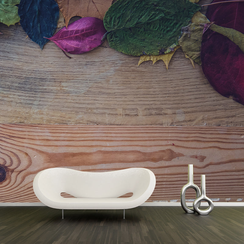 Wallpaper Photography Stain Resistant Mural Wood Texture Sleeping Room Wall Mural