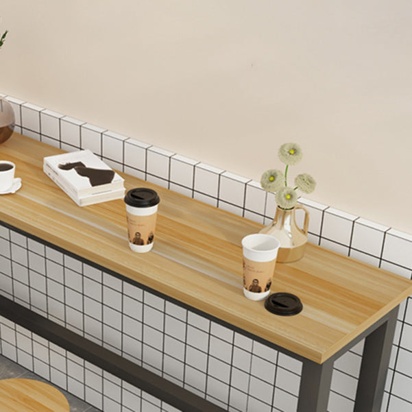 Modern Bar Dining Table Rectangle Bar Dining Table with Trestle Base