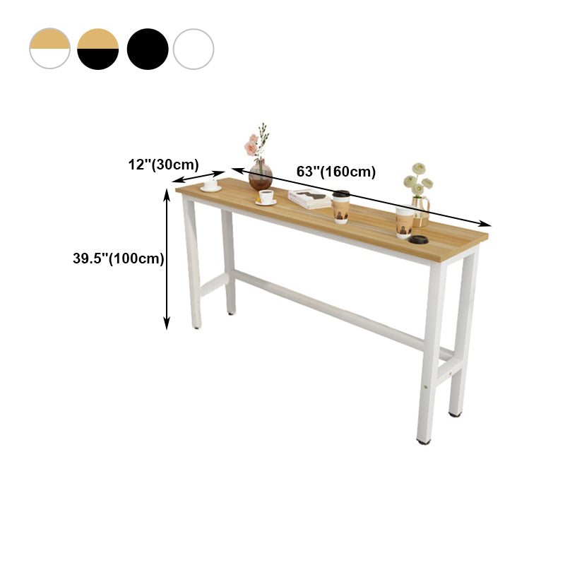 Modern Bar Dining Table Rectangle Bar Dining Table with Trestle Base