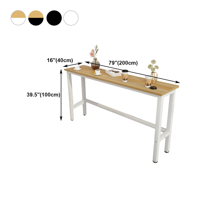 Modern Bar Dining Table Rectangle Bar Dining Table with Trestle Base