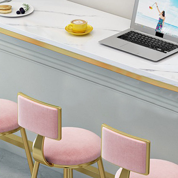 Modern Bar Dining Table Rectangle Bar Table with Trestle Base