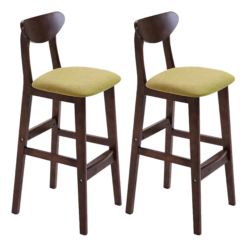 Scandinavian Matte Finish Upholstered Counter Height Stool Home Solid Wood Bar Stool