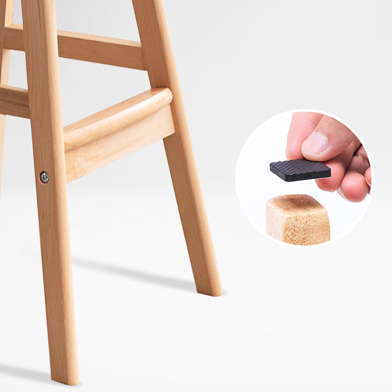 Scandinavian Matte Finish Upholstered Counter Height Stool Home Solid Wood Bar Stool