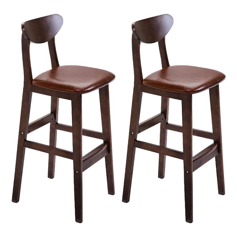 Scandinavian Matte Finish Upholstered Counter Height Stool Home Solid Wood Bar Stool