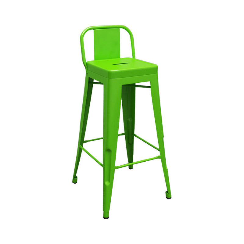 Industrial Footrest Iron Bar Stool Matte Finish Restaurant Stool