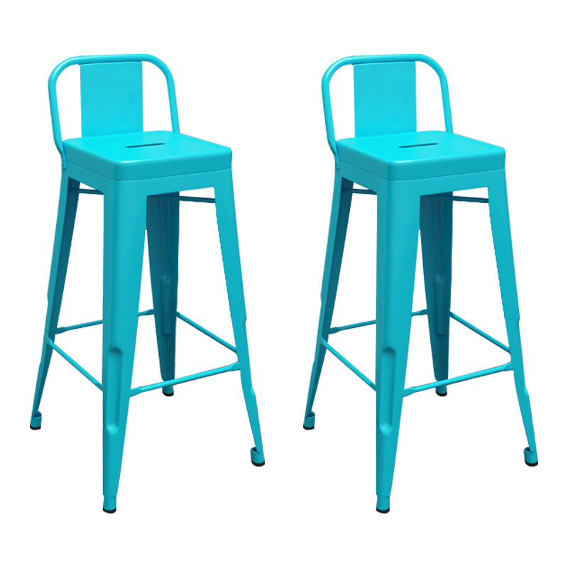 Industrial Footrest Iron Bar Stool Matte Finish Restaurant Stool