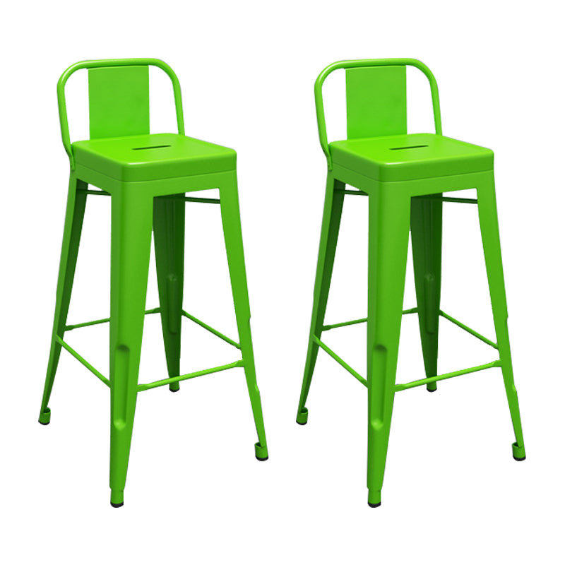 Industrial Footrest Iron Bar Stool Matte Finish Restaurant Stool