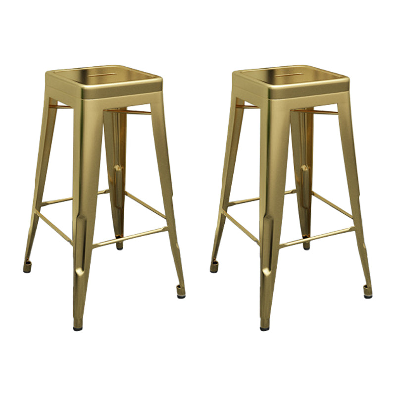 Industrial Stackable Iron Bar Stool Matte Finish 30-inch Home Stool
