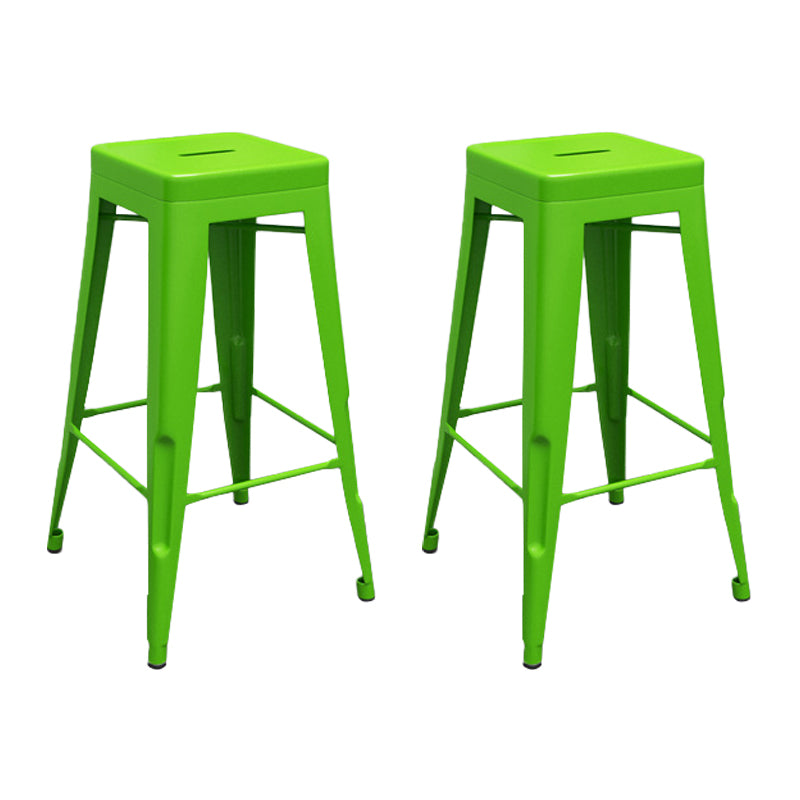 Industrial Stackable Iron Bar Stool Matte Finish 30-inch Home Stool