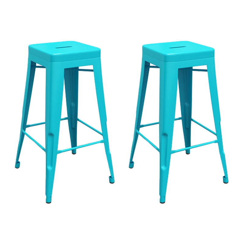 Industrial Stackable Iron Bar Stool Matte Finish 30-inch Home Stool