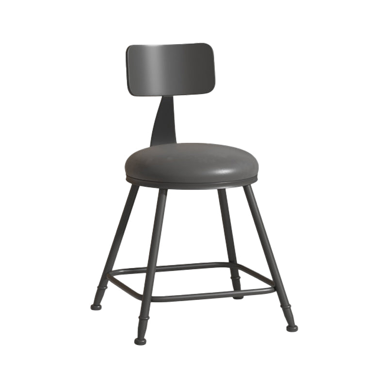 Industrial Coffee Shop Footrest Stool Matte Finish Iron Bar Stool