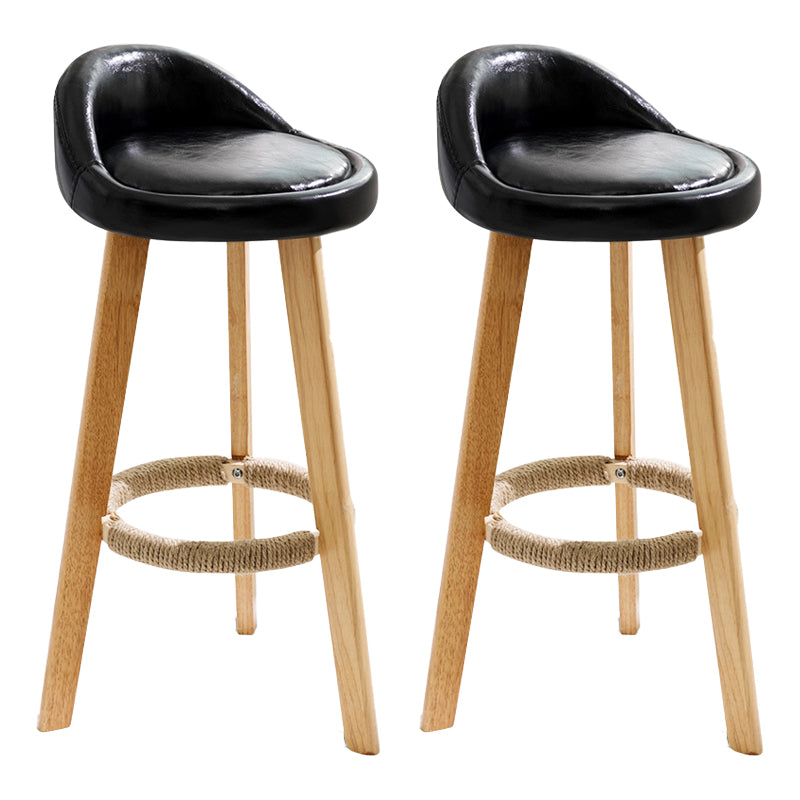 Scandinavian Milk Tea Shop Footrest Stool Matte Finish Upholstered Bar Stools