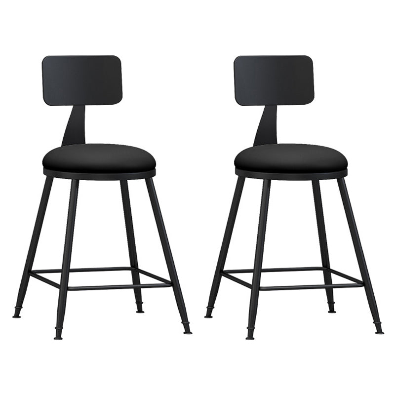 Industrial Footrest Bristol Stool Matte Finish Iron Bar Stool