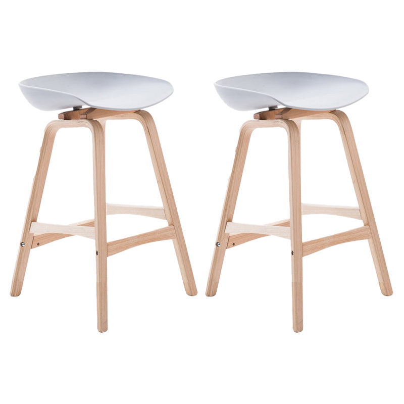 Scandinavian Footrest Milk Tea Shop Stool Matte Finish Plastic Barstool